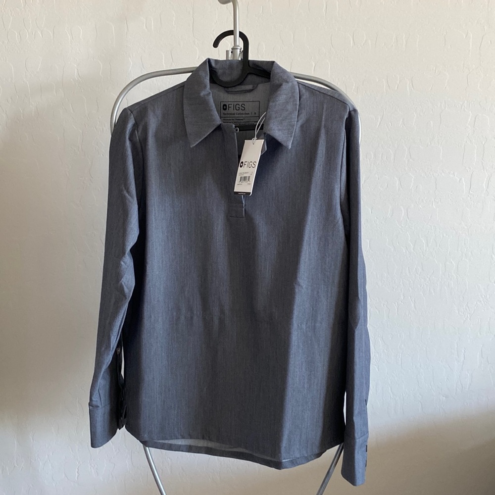 Figs Napa polo scrub top